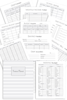 Black and White Financial Planner  {28+ Page Instant Download}