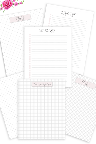Dot Grid Paper, Wish List, To Do List, (Digital Download)