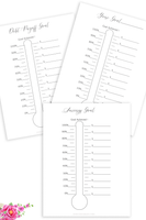 Payoff Debit Goal Thermometer, Saving Goal Thermometer  (Digital Download)